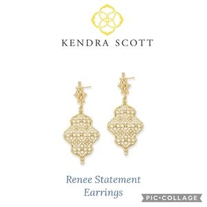 Kendra Scott Renee Statement Gold Earrings